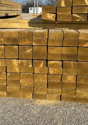 Konstrukciju kokmateriāls, 45x95x3000, imprignēts (zaļš)