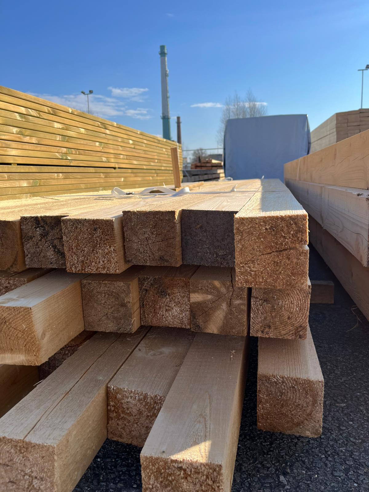 Zāģmateriāls, 100x100x3.700