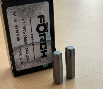 ¼ uzgalis skrūvēšanai TX 40 (pelēks) 25mm