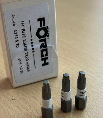 ¼ uzgalis skrūvēšanai TX 20 (balts) 25mm