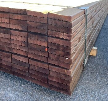 Terases dēlis, 32x144x4500, S/F, kalibrēts (brūns)